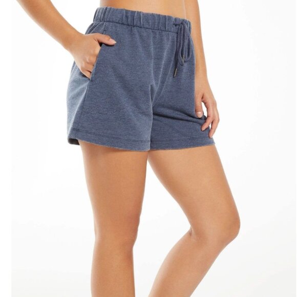 Z Supply - Navy Blue Set - Shorts and Long Sleeve with Chest Pocket - Picture 2 of 5